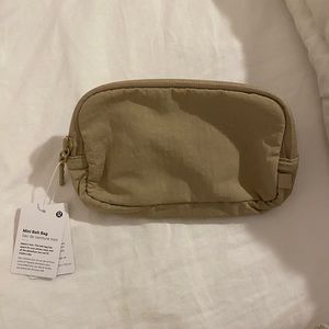 Lululemon mini belt bag in tan